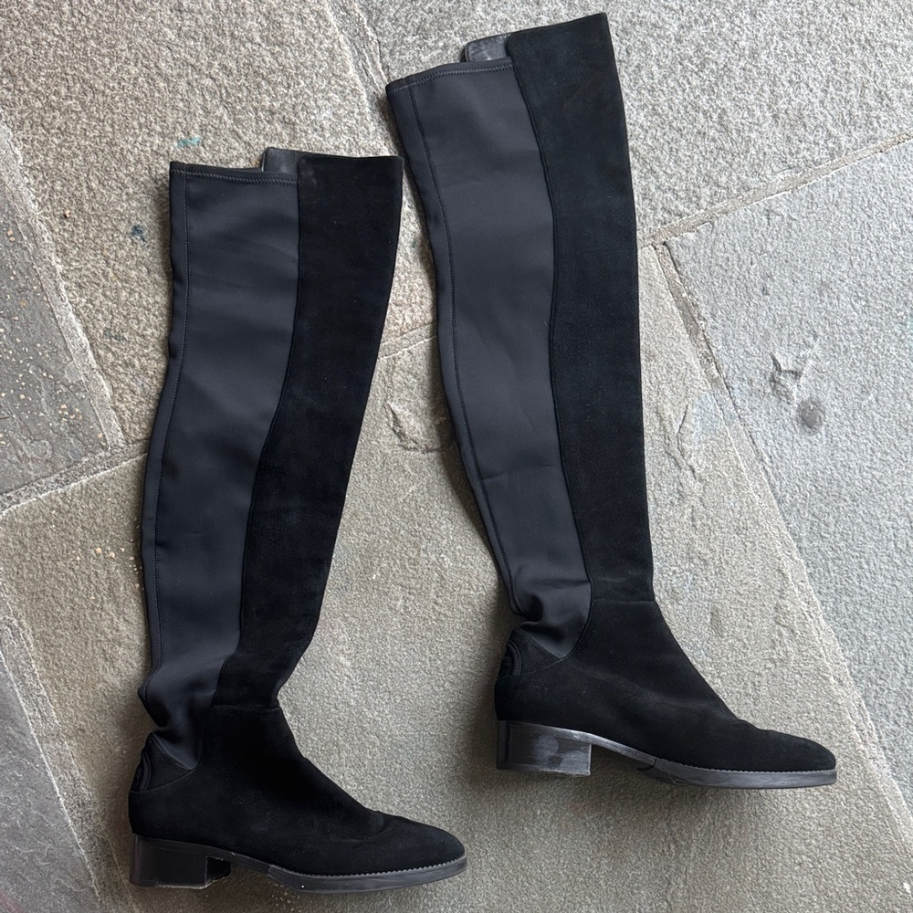 Tory Burch Black Over the Knee Boots